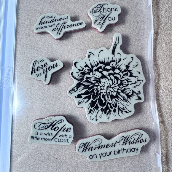 Stampin Up Blooming with Kindness Stamp Set Flowers Birthday Thank You Saying - Picture 4 of 4